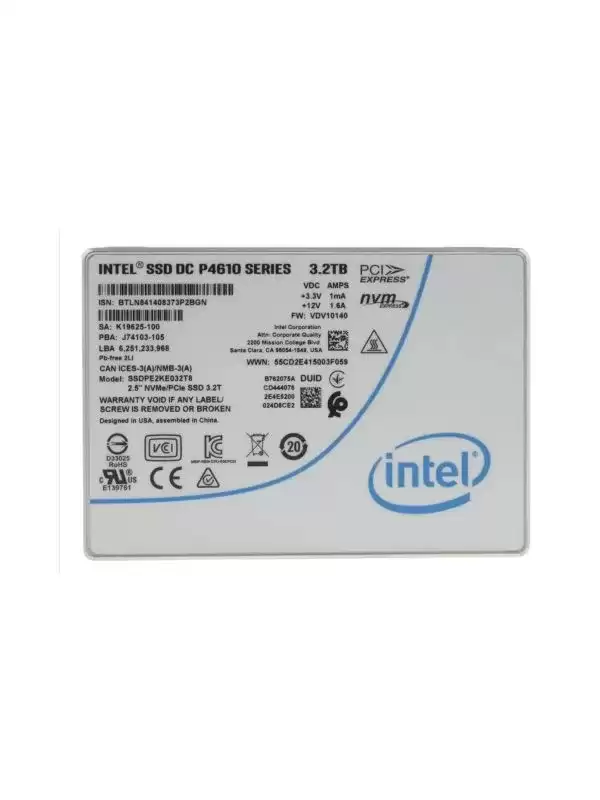 Intel SSDPE2KE032T8P DC P4610 Series 3.2TB PCI-Express 3.1 x4 3D NAND TLC U.2 Solid State Drive