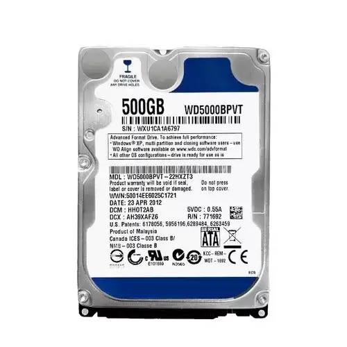 HPE 497775-001 500GB SATA 3Gb/s 5400RPM 2.5-inch Internal Hard Drive