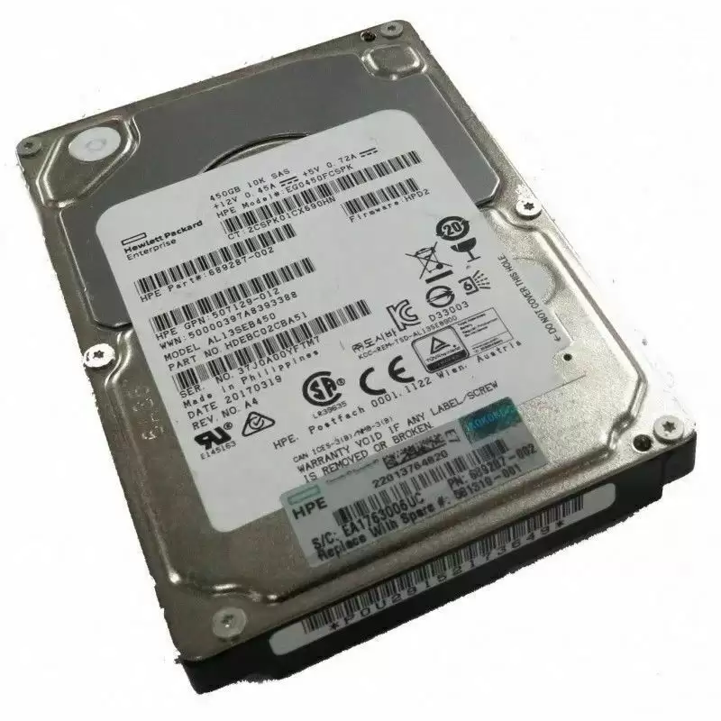HPE 507129-012 450GB SAS 6Gb/s Dual Port Hot Swap 10000RPM 2.5-inch Internal Hard Drive