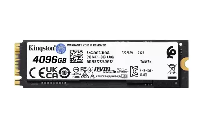 Kingston SKC3000D/4096G KC3000 4TB PCI-Express 4.0 x4 3D NAND TLC M.2 2280 Solid State Drive