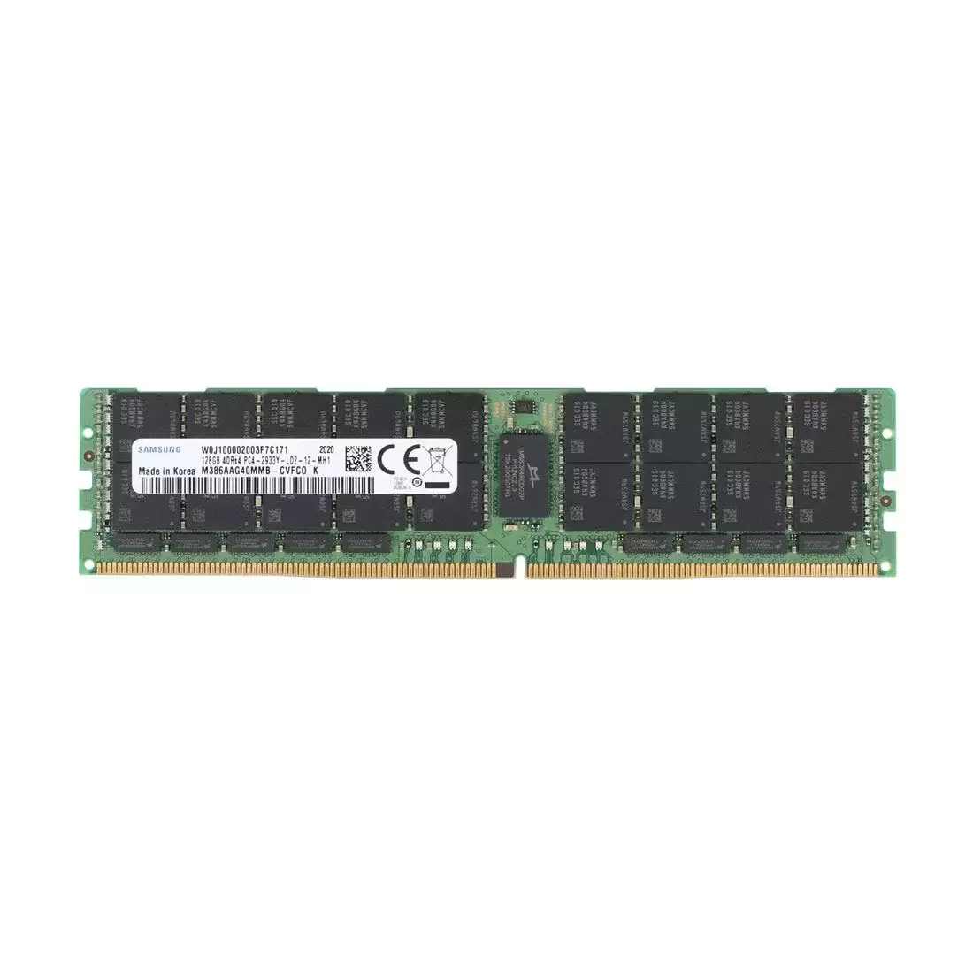 Samsung M386AAG40MMB-CVF 128GB 2933MHz DDR4 PC4-23466 ECC Registered CL21 288-Pin DIMM 1.2V Quad Rank X4 Memory Module