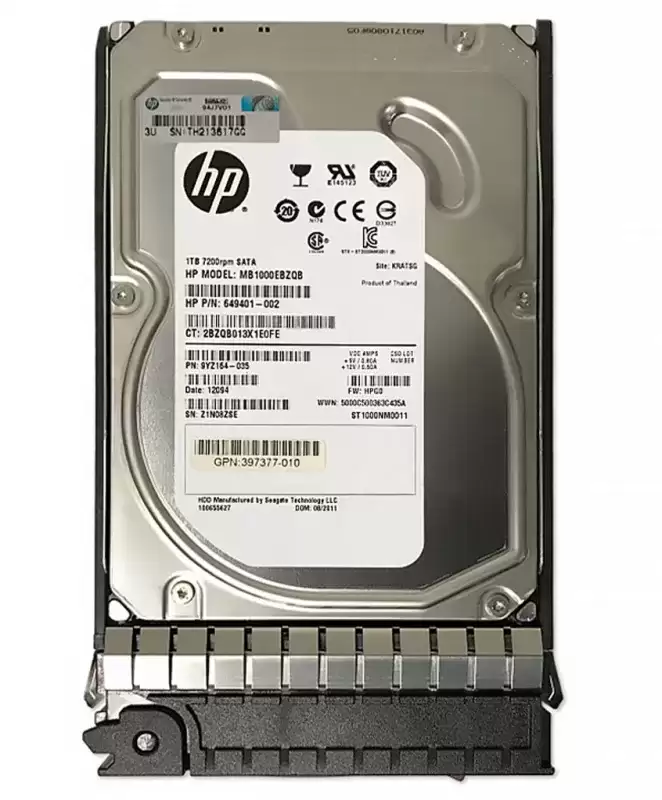 HPE 610852-001 1TB 7200RPM SATA 3GB/s Hot Swap 3.5inch Internal Hard Drive