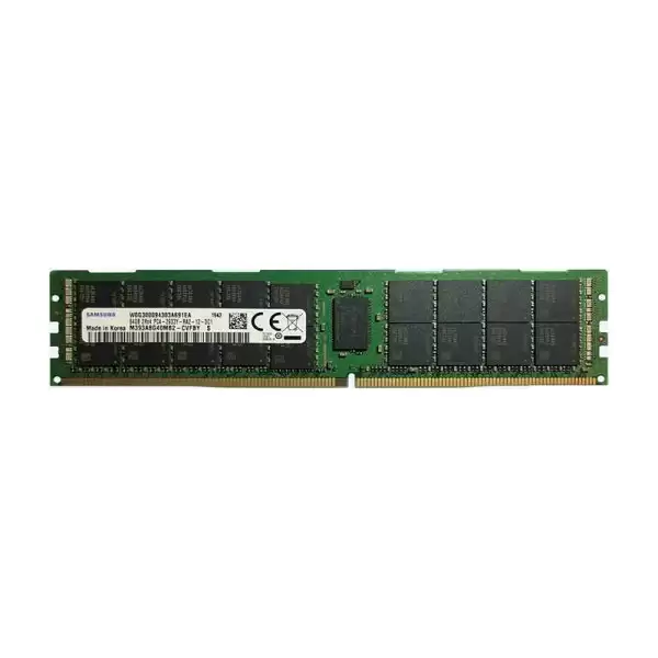 Samsung M393A8G40MB2-CVF 64GB 2933MHz DDR4 PC4-23466 ECC Registered CL21 288-Pin DIMM 1.2V Dual Rank X4 Memory Module