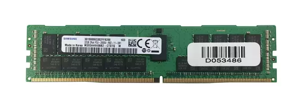 Samsung M393A4K40BB2-CTD 32GB 2666MHz DDR4 PC4-21300 ECC Registered CL19 288-Pin DIMM 1.2V Dual Rank X4 Memory Module