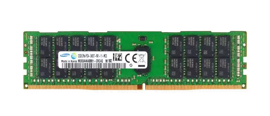 Samsung M393A4K40BB1-CRC4Q 32GB 2400MHz DDR4 PC4-19200 ECC Registered CL17 288-Pin DIMM 1.2V Dual Rank X4 Memory Module