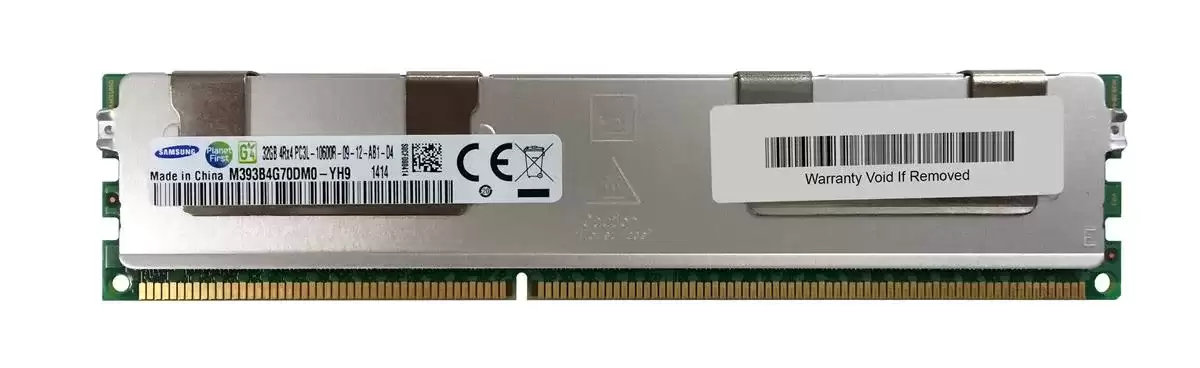 Samsung M393B4G70DM0-YH9 32GB 1333MHz DDR3 PC3-10600 ECC Registered CL9 240-Pin DIMM 1.35V Quad Rank X4 Memory Module
