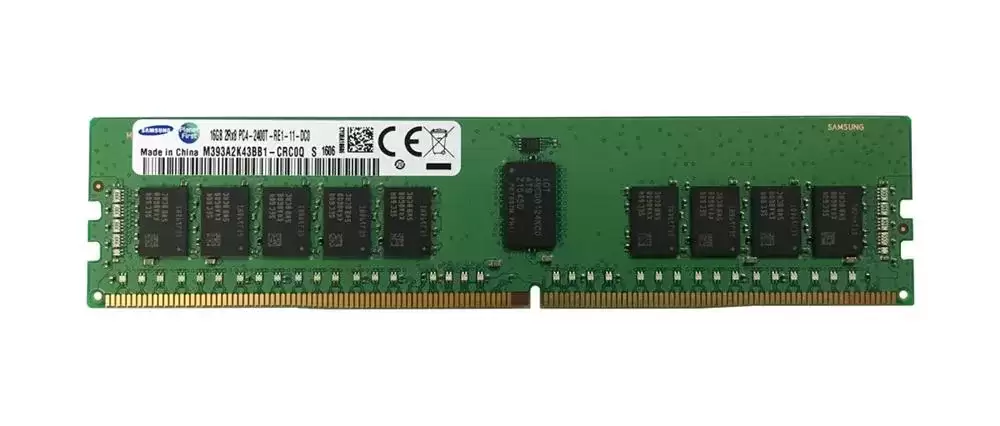 Samsung M393A2K43BB1-CRC0Q 16GB 2400MHz DDR4 PC4-19200 ECC Registered CL17 288-Pin DIMM 1.2V Dual Rank X8 Memory Module