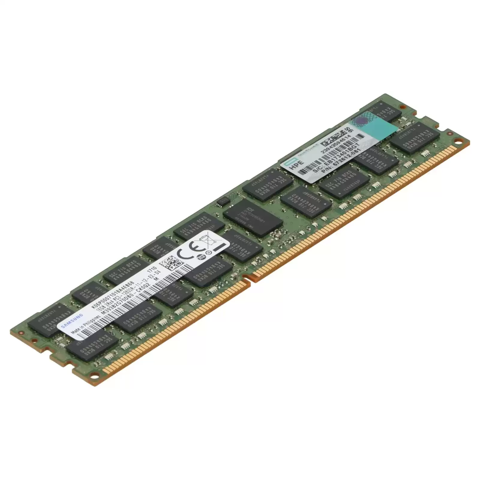 Samsung M393B2G70DB0-CK0 16GB 1600MHz DDR3 PC3-12800 ECC Registered CL11 240-Pin DIMM 1.35V Dual Rank Memory Module