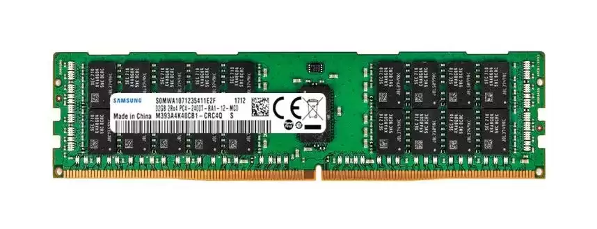 Samsung M393A4K40CB1-CRC4Q 32GB 2400MHz DDR4 PC4-19200 ECC Registered CL17 288-Pin DIMM 1.2V Dual Rank X4 Memory Module