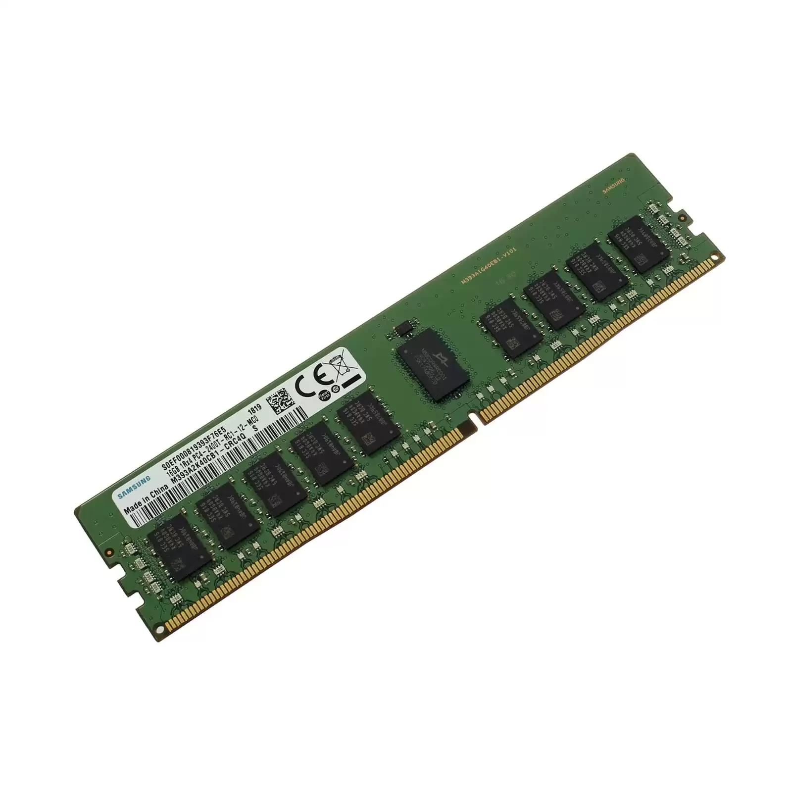 Samsung M393A2K40CB1-CRC 16GB 2400MHz DDR4 PC4-19200 ECC Registered CL17 288-Pin DIMM 1.2V Single Rank X4 Memory Module