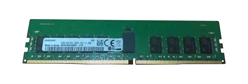 Samsung M393A2K40BB2-CTD 16GB 2666MHz DDR4 PC4-21300 ECC Registered CL19 288-Pin DIMM 1.2V Single Rank X4 Memory Module