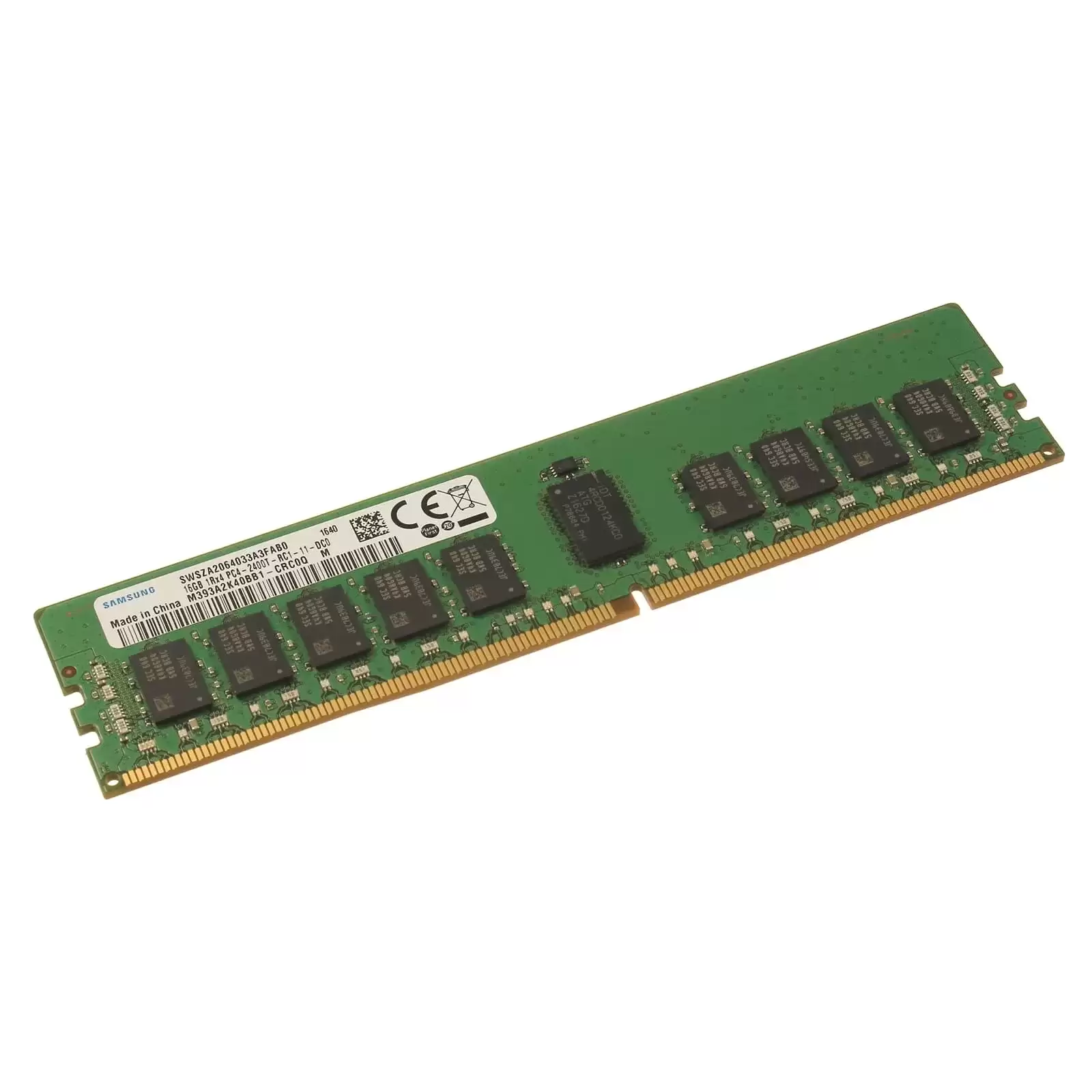 Samsung M393A2K40BB1-CRC 16GB 2400MHz DDR4 PC4-19200 ECC Registered CL17 260-Pin DIMM 1.2V Single Rank X4 Memory Module