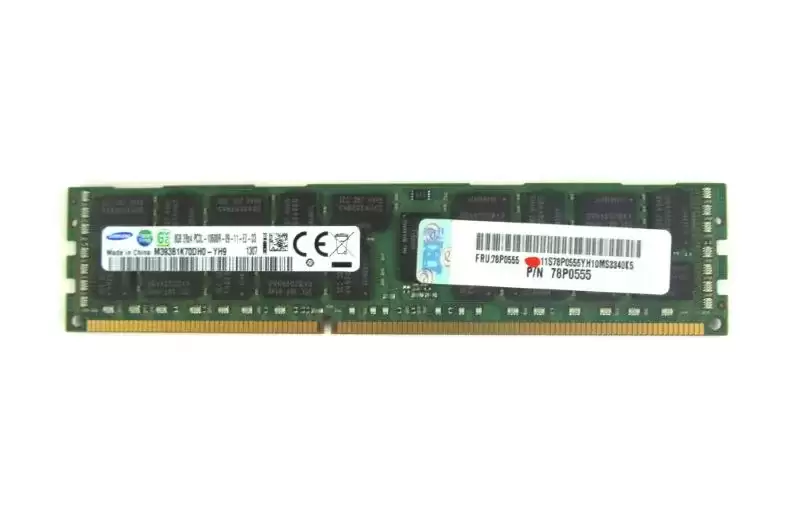 IBM 78P0555 8GB 1066MHz DDR3 PC3-8500 ECC Registered CL7 240-Pin DIMM 1.5V Dual Rank Memory Module