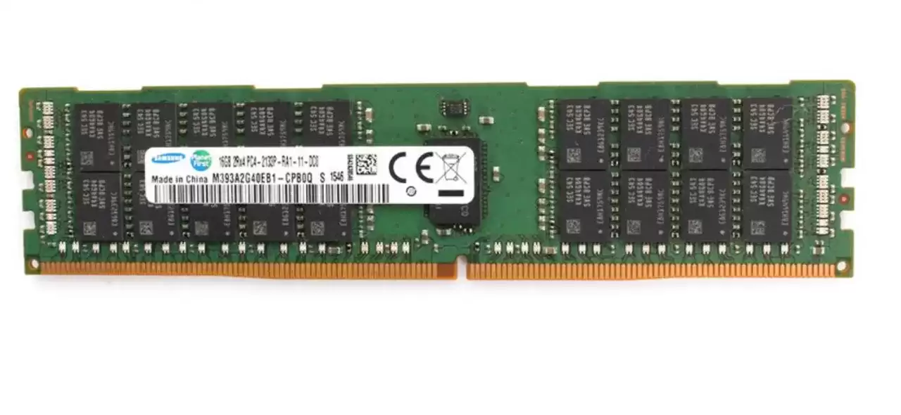 Samsung M393A2G40EB1-CPB 16GB 2133MHz DDR4 PC4-17000 ECC Registered CL15 288-Pin DIMM 1.2V Dual Rank X4 Memory Module