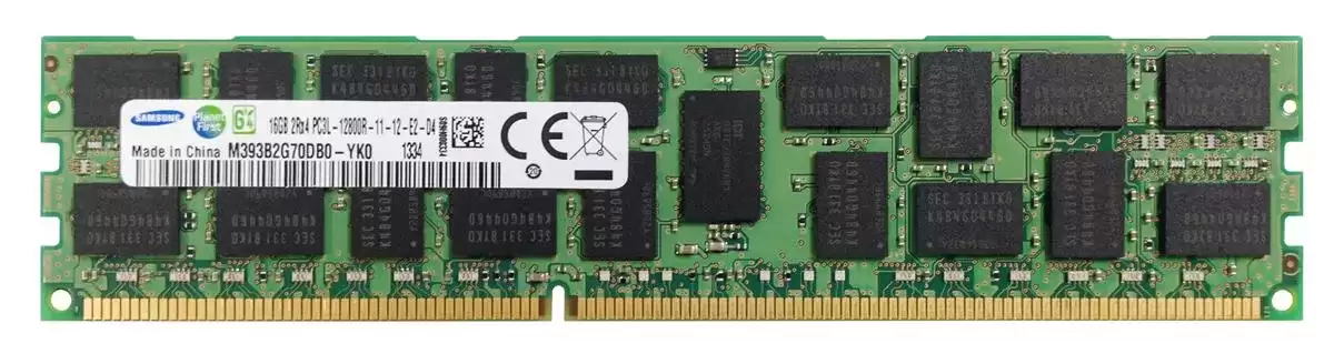 Samsung M393B2G70DB0-YK0 16GB 1600MHz DDR3 PC3-12800 ECC Registered CL11 240-Pin DIMM 1.35V Dual Rank X4 Memory Module