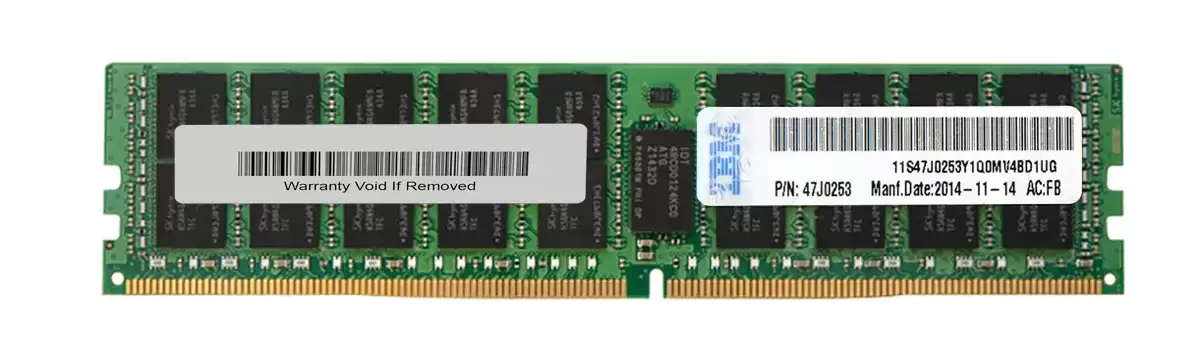 IBM 47J0253 16GB 2133MHz DDR4 PC4-17000 ECC Registered CL15 288-Pin DIMM 1.2V Dual Rank X4 Memory Module