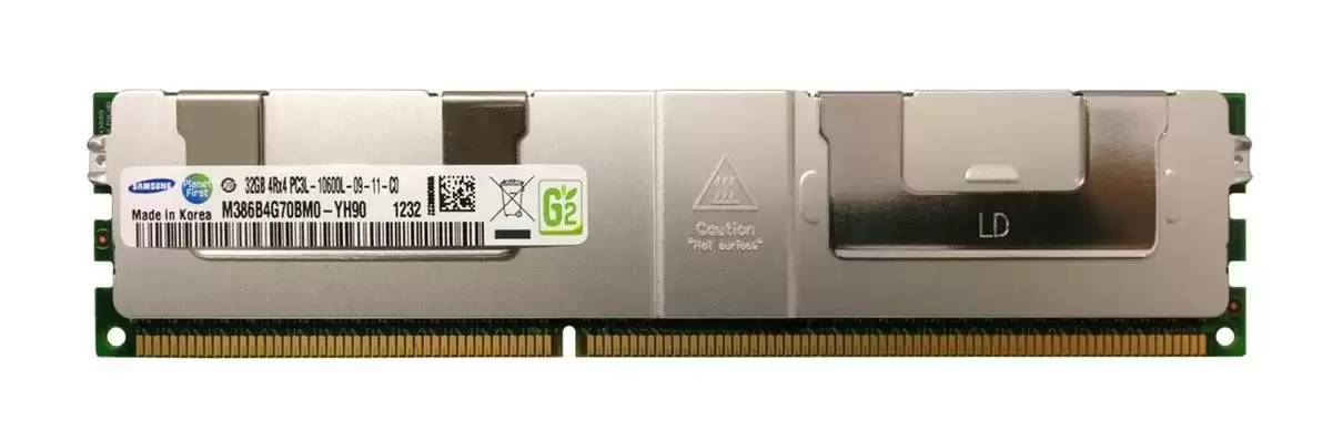 Samsung M386B4G70BM0-YH90 32GB 1333MHz DDR3 PC3-10600 ECC Registered CL9 240-Pin DIMM 1.35V Quad Rank X4 Memory Module