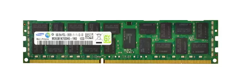Samsung M393B1K70DH0-YK0 8GB 1600MHz DDR3 PC3-12800 ECC Registered CL11 240-Pin DIMM 1.35V Dual Rank Memory Module