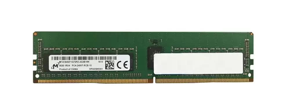 Micron MTA18ASF1G72PZ-2G3B1 8GB 2400MHz DDR4 PC4-19200 ECC Registered CL17 288-Pin DIMM 1.2V Single Rank X4 Memory Module