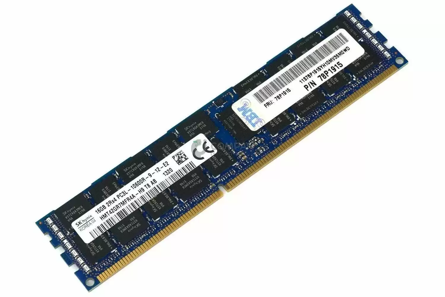 IBM 78P1915 16GB 1333MHz DDR3 PC3-10600 ECC Registered CL9 240-Pin DIMM 1.35V Dual Rank X4 Memory Module