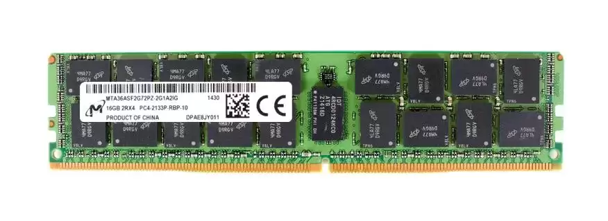 Micron MTA36ASF2G72PZ-2G1A2IG 16GB 2133MHz DDR4 PC4-17000 ECC Registered CL15 288-Pin DIMM 1.2V Dual Rank X4 Memory Module
