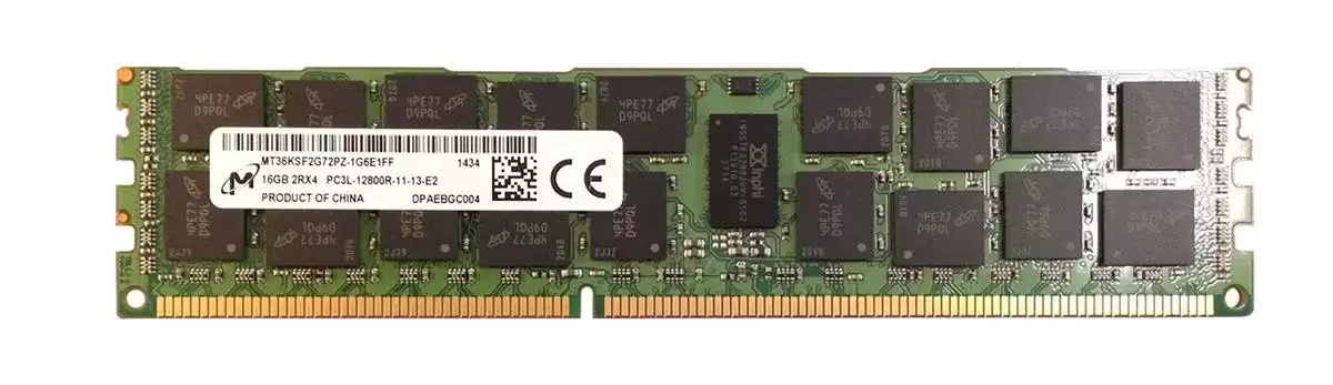 Micron MT36KSF2G72PZ-1G6E 16GB 1600MHz DDR3 PC3-12800 ECC Registered CL11 240-Pin DIMM 1.35V Dual Rank Memory Module