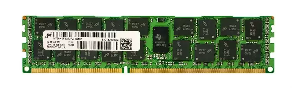 Micron MT36KSF2G72PZ-1G6E1 16GB 1600MHz DDR3 PC3-12800 ECC Registered CL11 240-Pin DIMM 1.35V Dual Rank X4 Memory Module