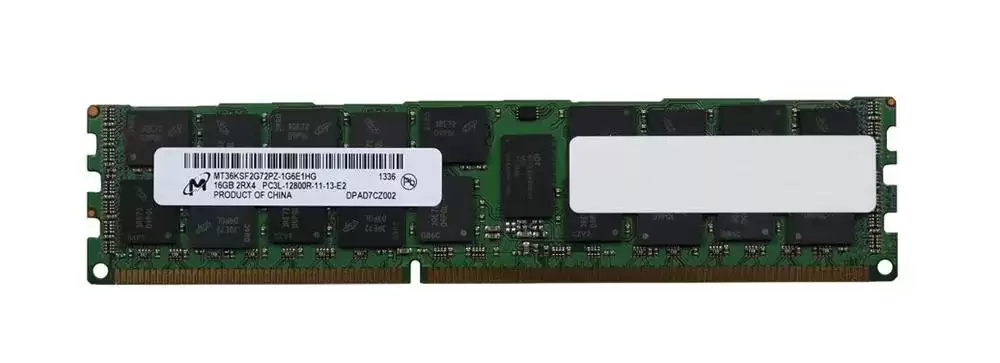 Micron MT36KSF2G72PZ-1G6E1HG 16GB 1600MHz DDR3 PC3-12800 ECC Registered CL11 240-Pin DIMM 1.35V Dual Rank Memory Module
