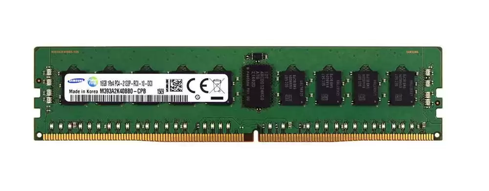 Samsung M393A2K40BB0-CPB 16GB 2133MHz DDR4 PC4-17000 ECC Registered CL15 288-Pin DIMM 1.2V Single Rank X4 Memory Module