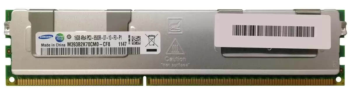 Samsung M393B2K70CM0-CF8 16GB 1066MHz DDR3 PC3-8500 ECC Registered CL7 240-Pin DIMM 1.5V Quad Rank X4 Memory Module