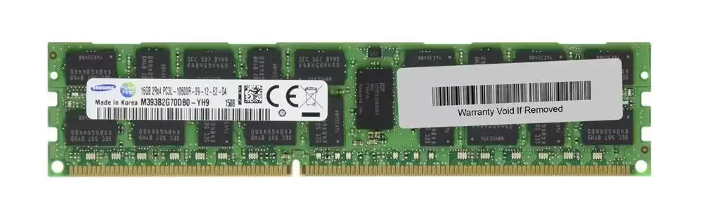 Samsung M393B2G70DB0-YH9 16GB 1333MHz DDR3 PC3-10600 ECC Registered CL9 240-Pin DIMM 1.35V Dual Rank X4 Memory Module