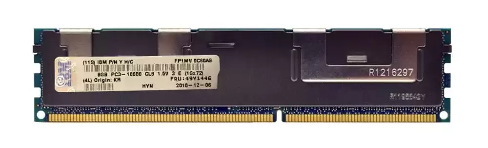 IBM 49Y1446 8GB 1333MHz DDR3 PC3-10600 ECC Registered CL9 240-Pin DIMM 1.35V Dual Rank X4 Memory Module