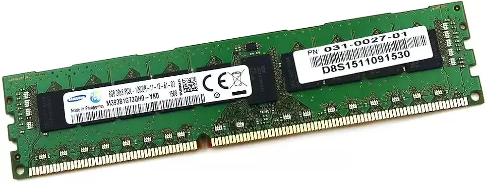 Samsung M393B1G73QH0-YK0 8GB 1600MHz DDR3 PC3-12800 ECC Registered CL11 240-Pin DIMM 1.35V Dual Rank X8 Memory Module