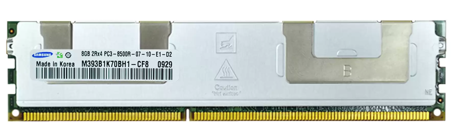 Samsung M393B1K70BH1-CF8 8GB 1066MHz DDR3 PC3-8500 ECC Registered CL7 240-Pin DIMM 1.5V Dual Rank X4 Memory Module
