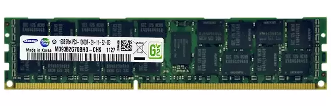 Samsung M393B2G70BH0-CH9 16GB 1333MHz DDR3 PC3-10600 ECC Registered CL9 240-Pin DIMM 1.35V Dual Rank X4 Memory Module