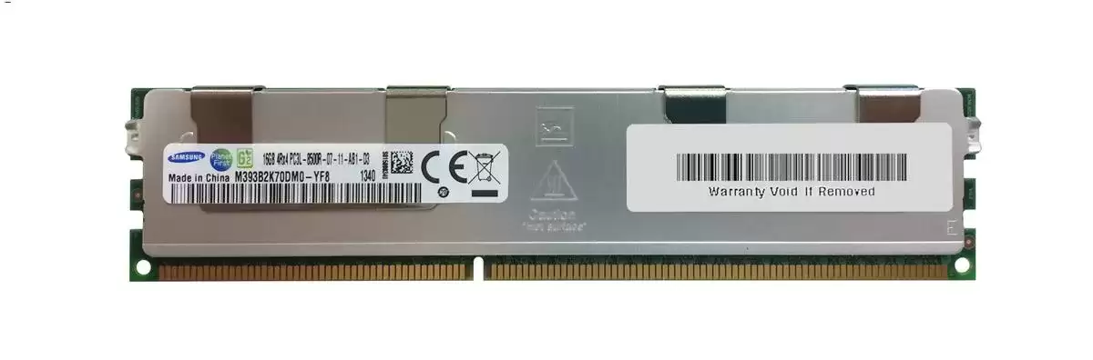 Samsung M393B2K70DM0-YF8 16GB 1066MHz DDR3 PC3-8500 ECC Registered CL7 240-Pin DIMM 1.35V Quad Rank X4 Memory Module