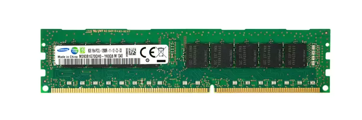 Samsung M393B1G70QH0-YK0 8GB 1600MHz DDR3 PC3-12800 ECC Registered CL11 240-Pin DIMM 1.35V Single Rank X4 Memory Module