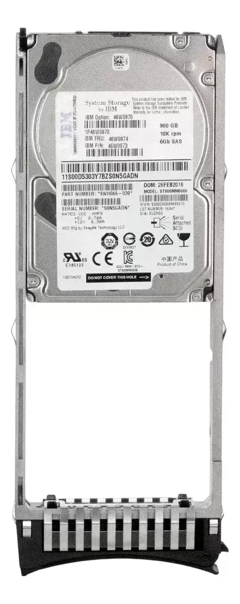 IBM 46W0970 900GB SAS 6Gb/s Hot Swap 10000RPM 2.5-inch Internal Hard Drive