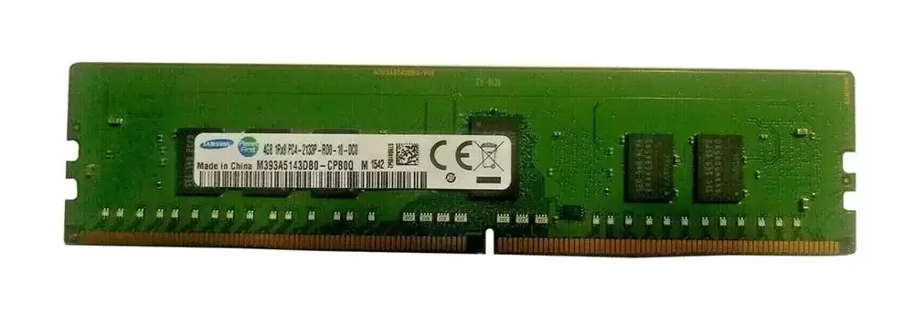 Samsung M393A5143DB0-CPB0Q 4GB 2133MHz DDR4 PC4-17000 ECC Registered CL15 288-Pin DIMM 1.2V Single Rank X8 Memory Module