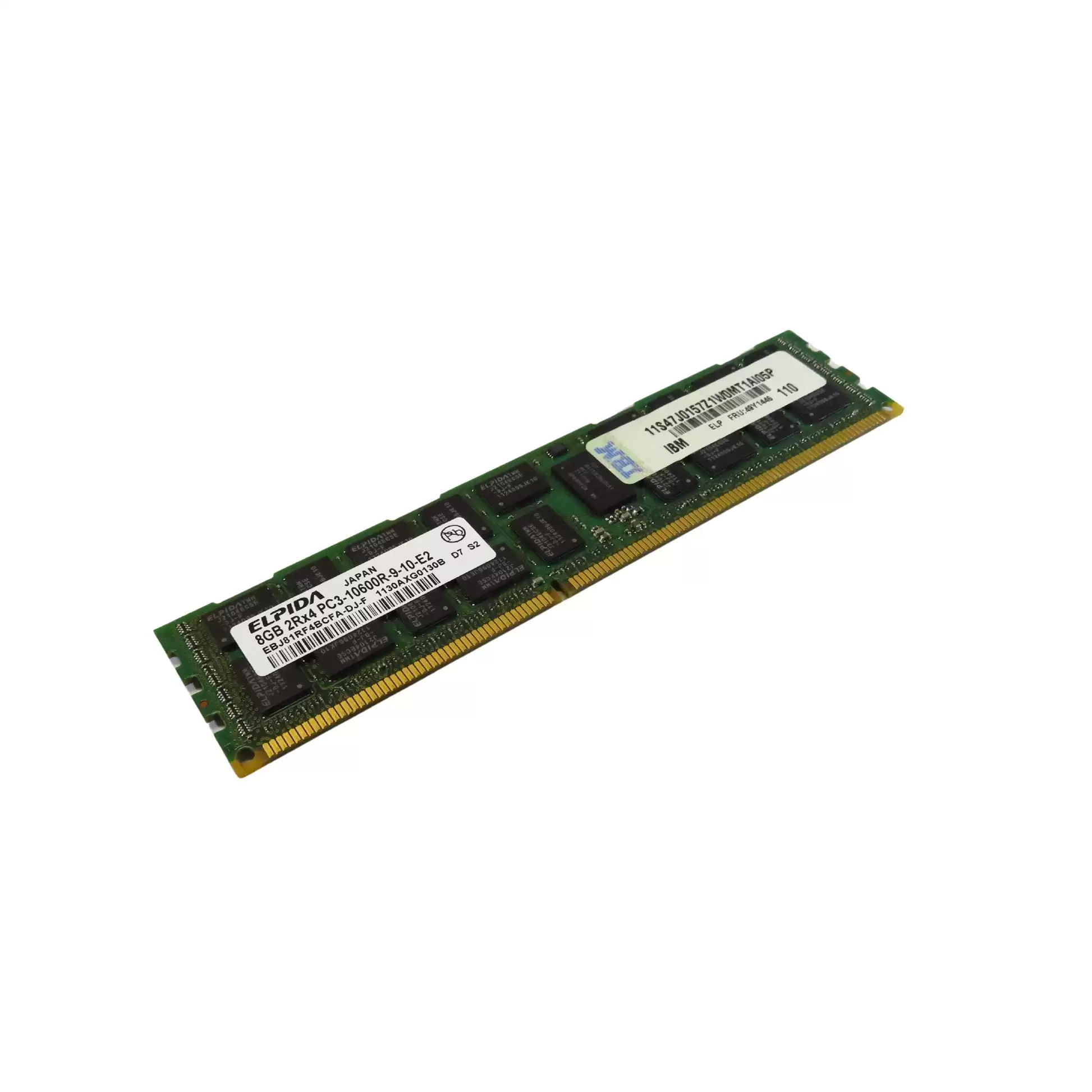 IBM 47J0157 8GB 1333MHz DDR3 PC3-10600 ECC Registered CL9 240-Pin DIMM 1.35V Dual Rank X4 Memory Module