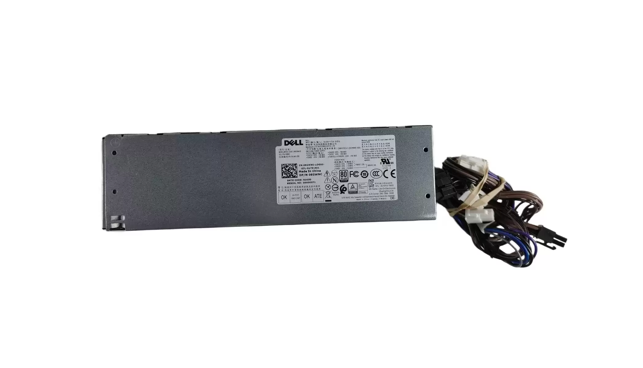 Dell 092WNC 460-Watts 80 Plus Bronze ATX Power Supply for G5 5090 and XPS 8940