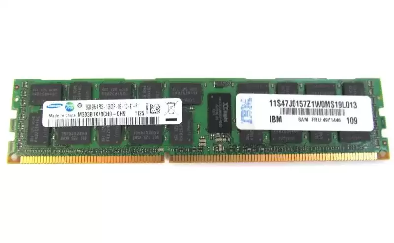IBM 49Y1436 8GB 1333MHz DDR3 PC3-10600 ECC Registered CL9 240-Pin DIMM 1.35V Dual Rank X4 Memory Module