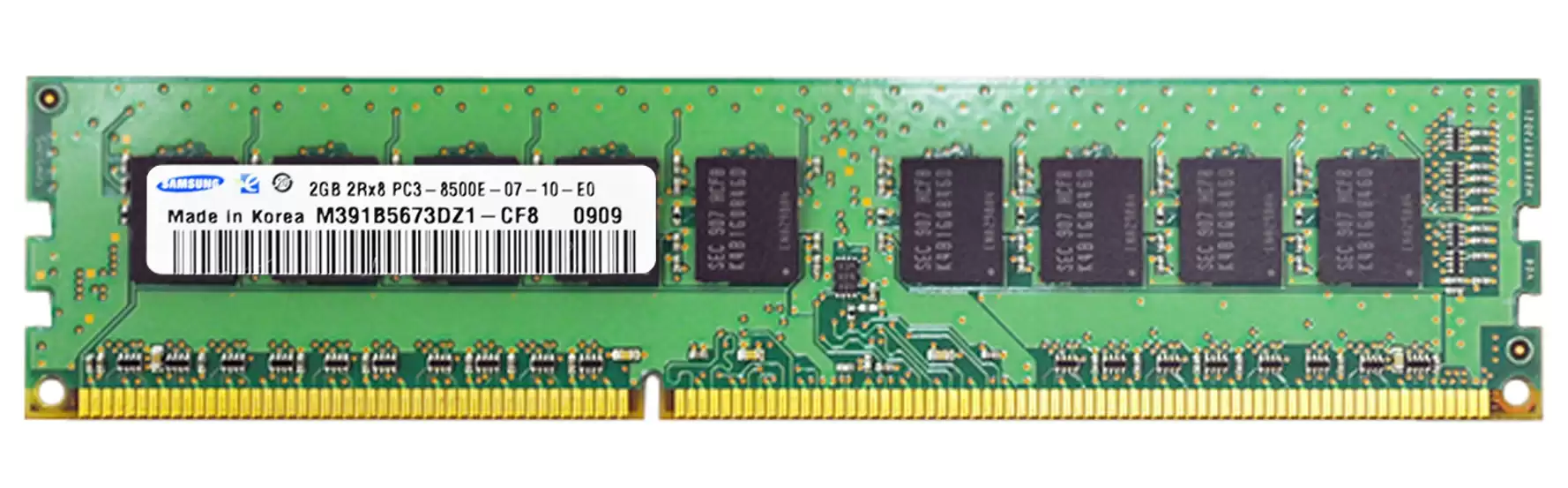 Samsung M391B5673DZ1-CF8 2GB 1066MHz DDR3 PC3-8500 ECC Registered CL7 240-Pin DIMM 15V Dual Rank X8 Memory Module