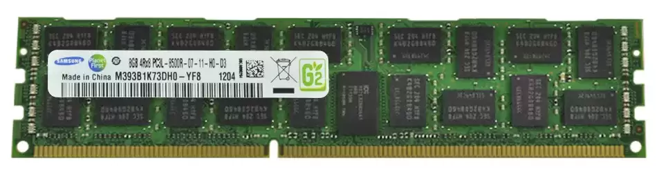 Samsung M393B1K73DH0-YF8 8GB 1066MHz DDR3 PC3-8500 ECC Registered CL7 240-Pin DIMM 1.35V Quad Rank X8 Memory Module