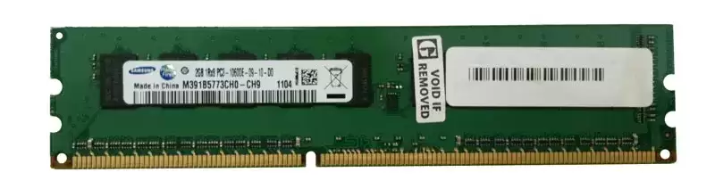 Samsung M391B5773CH0-CH9 2GB 1333MHz DDR3 PC3-10600 ECC Unbuffered CL9 240-Pin DIMM 1.5V Dual Rank X4 Memory Module