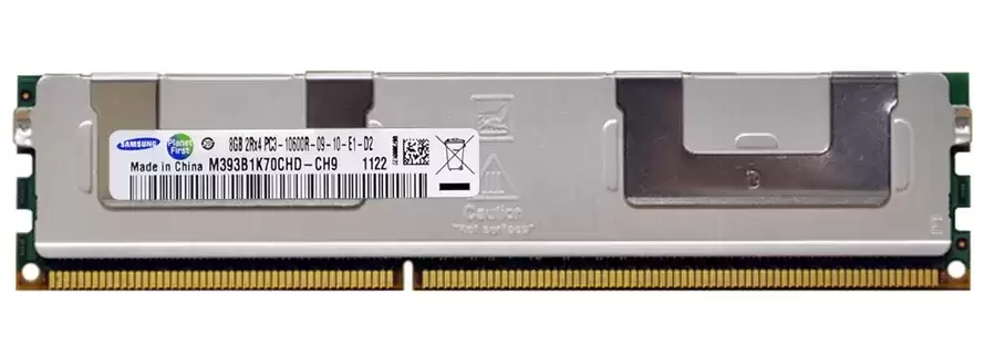 Samsung M393B1K70CHD-CH9 8GB 1333MHz DDR3 PC3-10600 ECC Registered CL9 240-Pin DIMM 1.5V Dual Rank X4 Memory Module