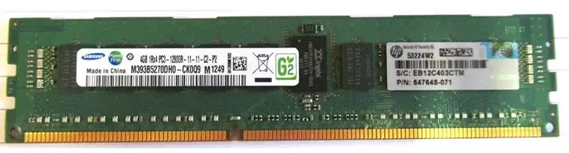 Samsung M393B5270DH0-CK0 4GB 1600MHz DDR3 PC3-12800 ECC Registered CL11 240-Pin DIMM 1.35V Single Rank X4 Memory Module