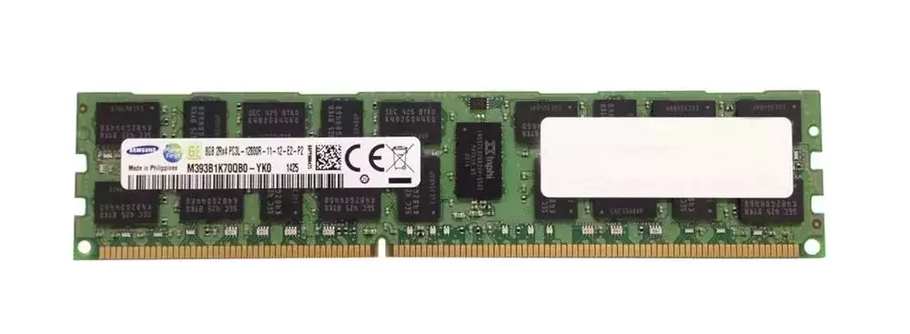 Samsung M393B1K70QB0-YK0 8GB 1600MHz DDR3 PC3-12800 ECC Registered CL11 240-Pin DIMM 1.35V Dual Rank X4 Memory Module