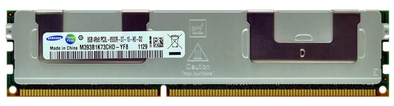 Samsung M393B1K73CHD-YF8 8GB 1066MHz DDR3 PC3-8500 ECC Registered CL7 240-Pin DIMM 1.35V Quad Rank X8 Memory Module
