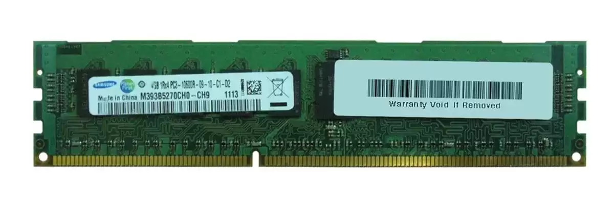 Samsung M393B5270CH0-CH9 4GB 1333MHz DDR3 PC3-10600 ECC Registered CL9 240-Pin DIMM 1.35V Single Rank X4 Memory Module